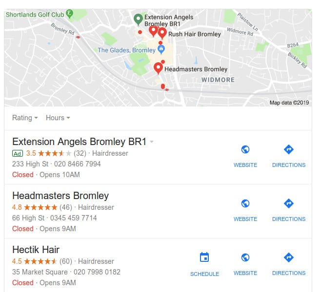 Google-3-pack-example-results Googel 3-pack example search result