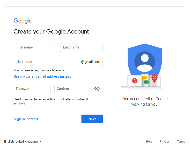 Create-your-Google-Account Create your Ggogle Account screenshot