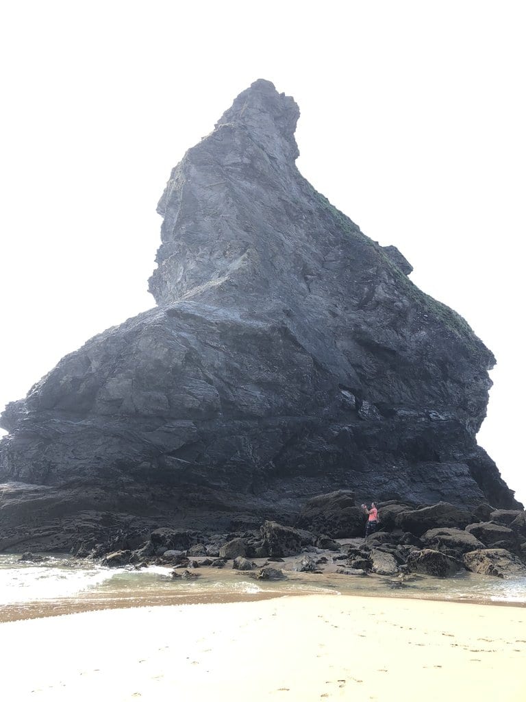A big rock in Cornwall - overexposed